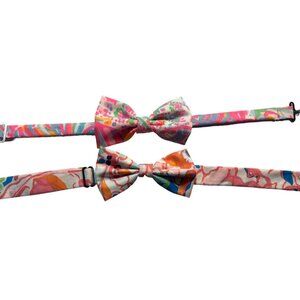 Set Of 2 Colorful Adjustable Bow Ties